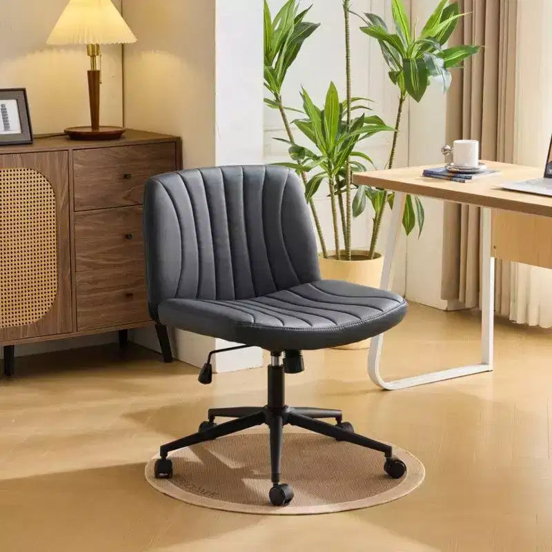Karl Home | Chaise de bureau pivotante en cuir vert avocat à griffe de chat, réglable en hauteur