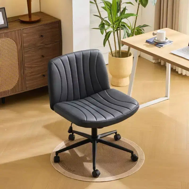 Karl Home | Chaise de bureau pivotante en cuir vert avocat à griffe de chat, réglable en hauteur