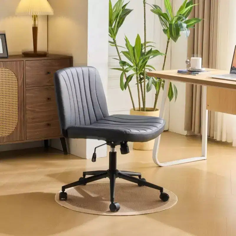 Karl Home | Chaise de bureau pivotante en cuir vert avocat à griffe de chat, réglable en hauteur