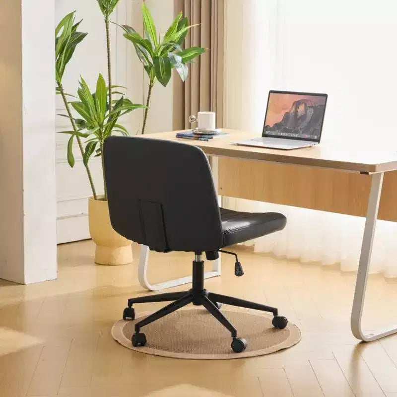 Karl Home | Chaise de bureau pivotante en cuir vert avocat à griffe de chat, réglable en hauteur
