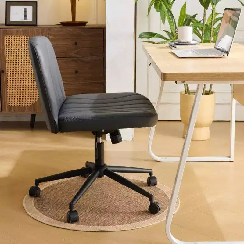 Karl Home | Chaise de bureau pivotante en cuir vert avocat à griffe de chat, réglable en hauteur