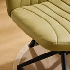 Karl Home | Chaise de bureau pivotante en cuir vert avocat à griffe de chat, réglable en hauteur