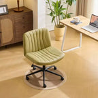 Karl Home | Chaise de bureau pivotante en cuir vert avocat à griffe de chat, réglable en hauteur