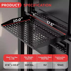 Pyle Plateau pour serveur rack 1U - Support universel pour appareil (PLRSTN14UX8) - Lot de 8