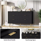Commode à 7 tiroirs pour chambre à coucher, commode moderne en bois pour placard, avec poignée dorée, meuble de rangement pour chambre à coucher, pour salon, couloir