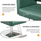 Chaise de Salon de Coiffure Hydraulique Robuste Rose Karl Home avec Accents Diamantés