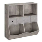 Organisateur de rangement pour jouets à 3 niveaux avec tiroirs et 4 compartiments – Étagère à livres pour enfants autoportante pour salle de jeux, chambre de bébé, maternelle