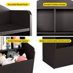 Étagère et meuble de rangement pour jouets, étagère à 3 niveaux avec organiseur de casiers pour jouets, pour salle de jeux, chambre et couloir, marron