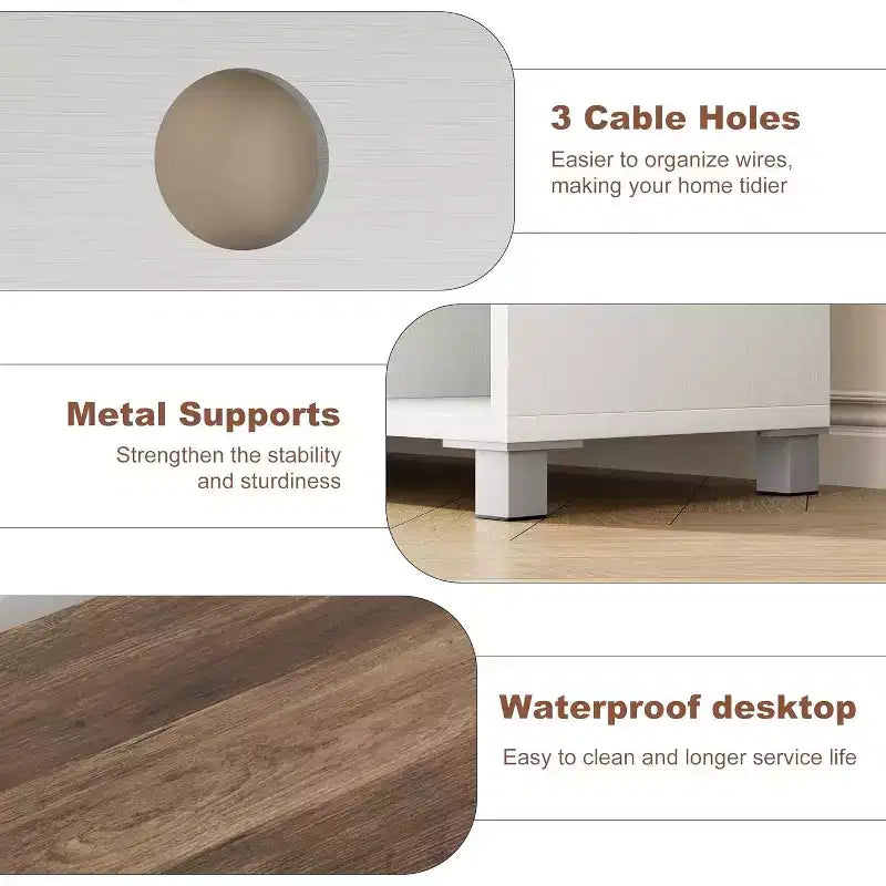 Meuble TV rustique 71 pouces, meuble de divertissement moderne avec portes vitrées ondulées, meuble TV ouvert, console média, pour salon, chambre à coucher