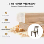 Chaise de salle à manger classique Eliseo avec cadre en bois massif, lot de 4 | ART OF LIVING DESIGNSWALNUT