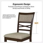 Chaise de salle à manger classique Eliseo avec cadre en bois massif, lot de 4 | ART OF LIVING DESIGNSWALNUT
