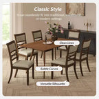 Chaise de salle à manger classique Eliseo avec cadre en bois massif, lot de 4 | ART OF LIVING DESIGNSWALNUT