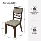 Chaise de salle à manger classique Eliseo avec cadre en bois massif, lot de 4 | ART OF LIVING DESIGNSWALNUT
