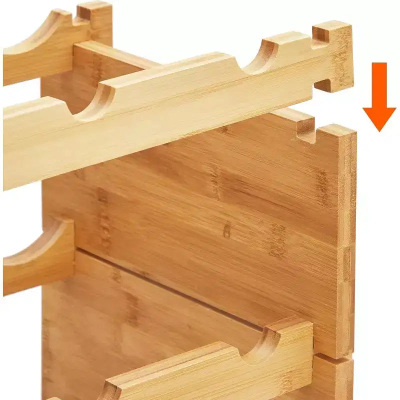 Étagères à vin modulables empilables à 4 niveaux, casier à vin en bois de 36 bouteilles, présentoirs à vin en bambou, porte-bouteilles sans oscillation