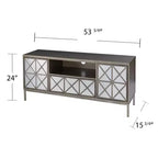 Meuble TV/multimédia Downley Storage – Argent – SEI