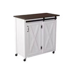 Desserte de cuisine Leshire Barn-Door - Blanche - SEI