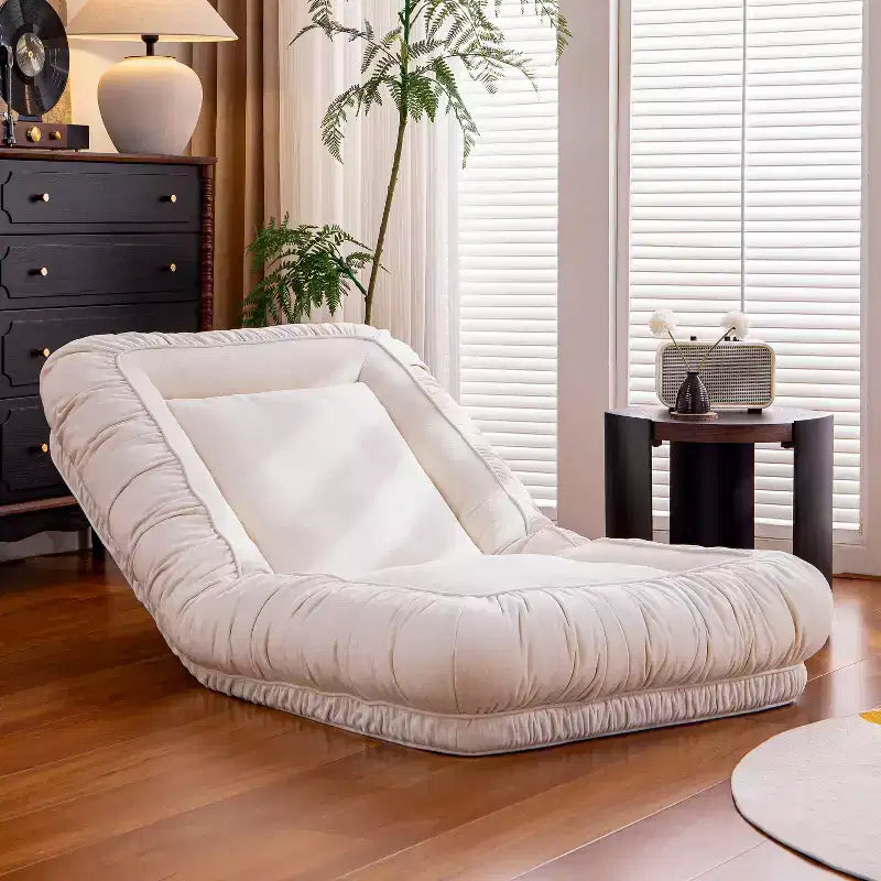 ATJafurn 67 Chaise de sol réglable en lin, chaise de sol ergonomique pour enfants et adultes, avec rembourrage en coton
