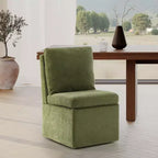 Chaises de salle à manger sans accoudoirs WestinTrends Soho Modern rembourrées en chenille avec roulettes