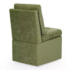 Chaises de salle à manger sans accoudoirs WestinTrends Soho Modern rembourrées en chenille avec roulettes
