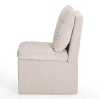 Chaises de salle à manger sans accoudoirs WestinTrends Soho Modern rembourrées en chenille avec roulettes