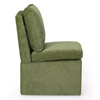 Chaises de salle à manger sans accoudoirs WestinTrends Soho Modern en chenille rembourrée avec roulettes (lot de 4), vert olive