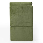Chaises de salle à manger sans accoudoirs WestinTrends Soho Modern en chenille rembourrée avec roulettes (lot de 4), vert olive