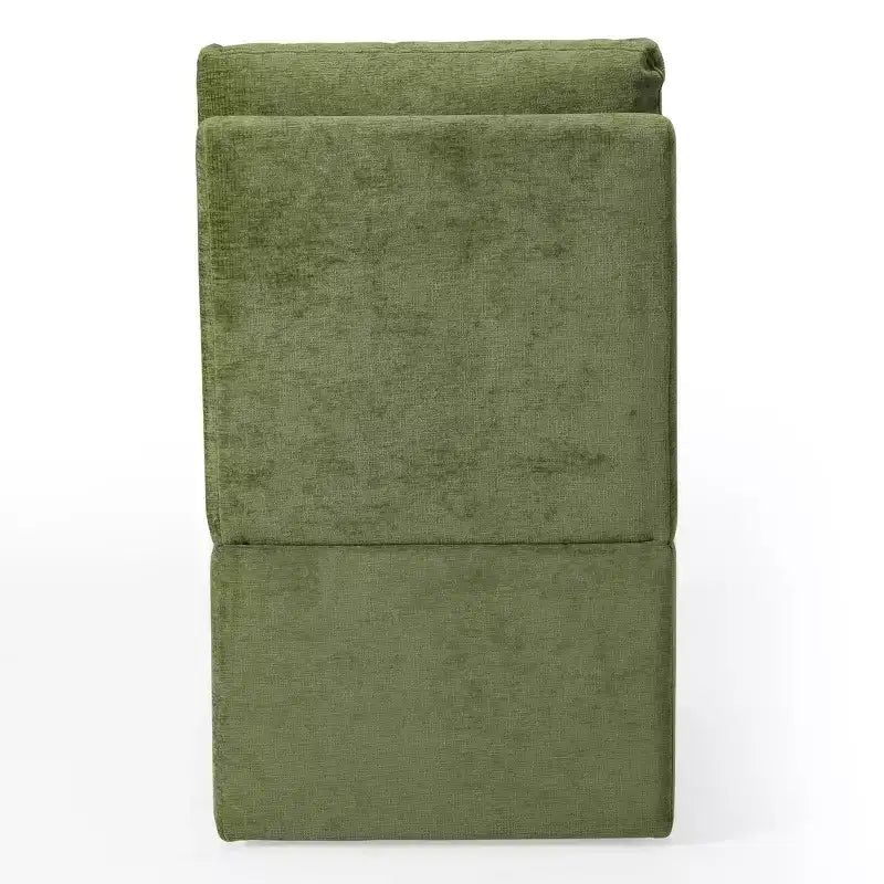 Chaises de salle à manger sans accoudoirs WestinTrends Soho Modern en chenille rembourrée avec roulettes (lot de 4), vert olive