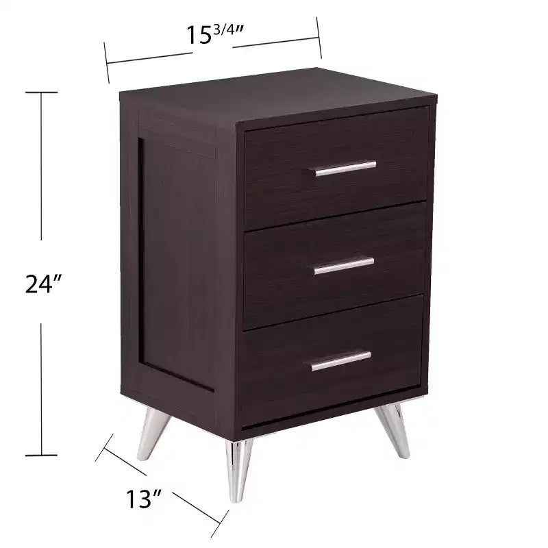 Table de chevet moderne Owen – Marron – SEI
