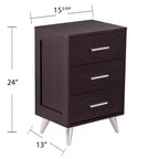 Table de chevet moderne Owen – Marron – SEI