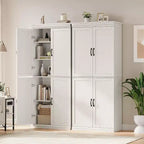 Grand buffet de cuisine de 178 cm avec 4 portes, 2 étagères réglables, placard en bois moderne, meuble de rangement de cuisine autoportant