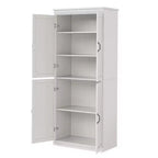 Grand buffet de cuisine de 178 cm avec 4 portes, 2 étagères réglables, placard en bois moderne, meuble de rangement de cuisine autoportant