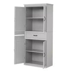 Grand buffet de cuisine de 178 cm avec 4 portes, 2 étagères réglables, placard en bois moderne, meuble de rangement de cuisine autoportant
