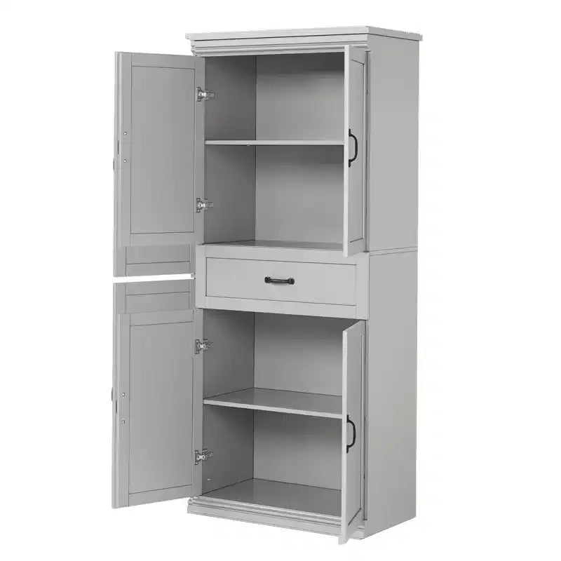 Grand buffet de cuisine de 178 cm avec 4 portes, 2 étagères réglables, placard en bois moderne, meuble de rangement de cuisine autoportant