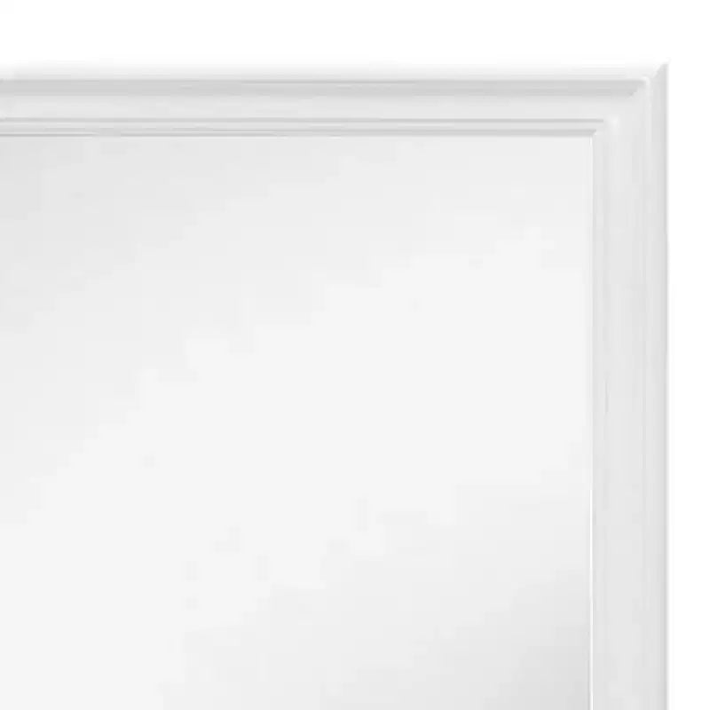 Miroir d'appoint encadré en bois blanc carré HomeRoots 38