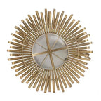 Miroir décoratif HomeRoots 27, cadre en fer doré Sunburst