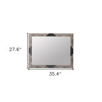 Miroir d'appoint encadré gris HomeRoots 28