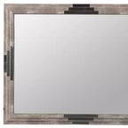 Miroir d'appoint encadré gris HomeRoots 28