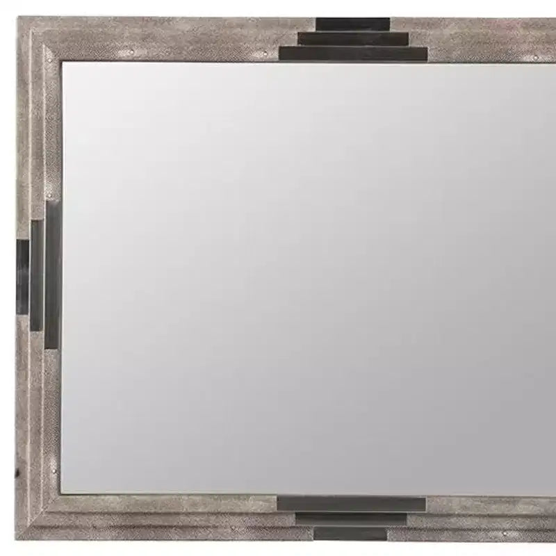 Miroir d'appoint encadré gris HomeRoots 28