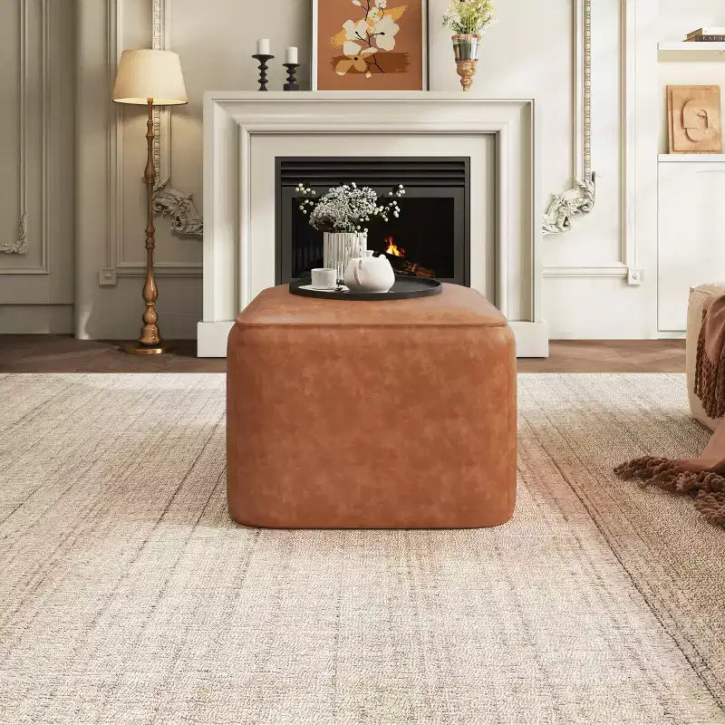 Christopher Knight Home Steve Ottoman carré d'appoint moderne rembourré
