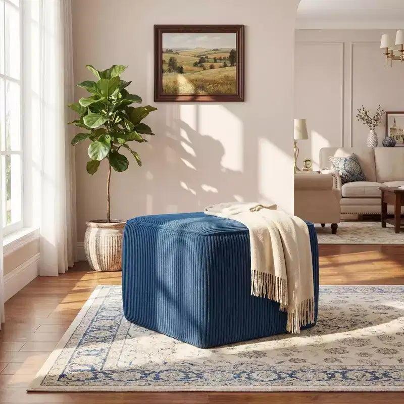 Christopher Knight Home Steve Ottoman carré d'appoint moderne rembourré