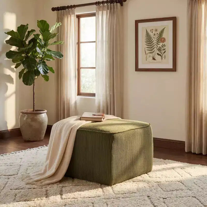 Christopher Knight Home Steve Ottoman carré d'appoint moderne rembourré