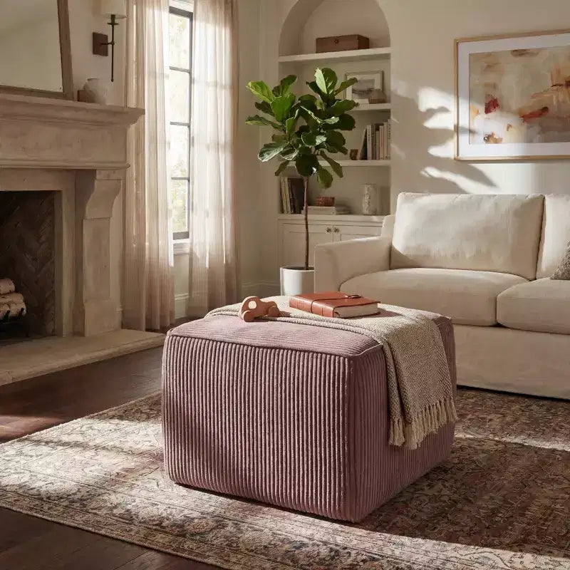 Christopher Knight Home Steve Ottoman carré d'appoint moderne rembourré