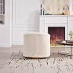 GDFStudio Jeremy Fauteuil pivotant moderne 30 en bois d'hévéa et tissu