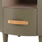Christopher Knight Home Emmie Table de chevet ronde moderne avec tiroir de rangement et étagère ouverte