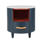 Christopher Knight Home Emmie Table de chevet ronde moderne avec tiroir de rangement et étagère ouverte