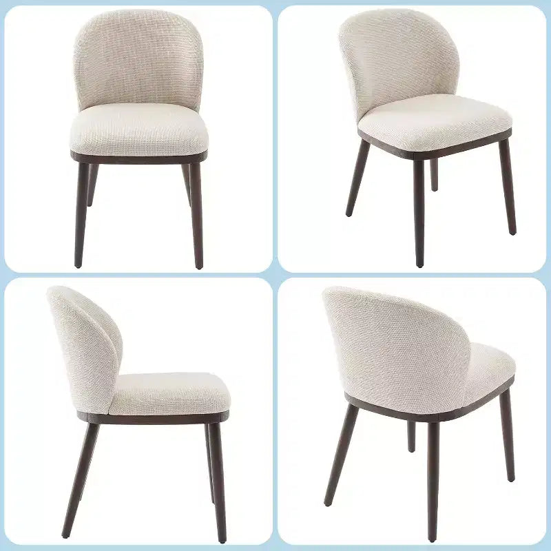 Lot de chaises de salle à manger (2/4/6 pièces), chaises de cuisine modernes rembourrées avec dossier ergonomique, chaises de salle à manger de 120 kg de capacité avec pieds en bois