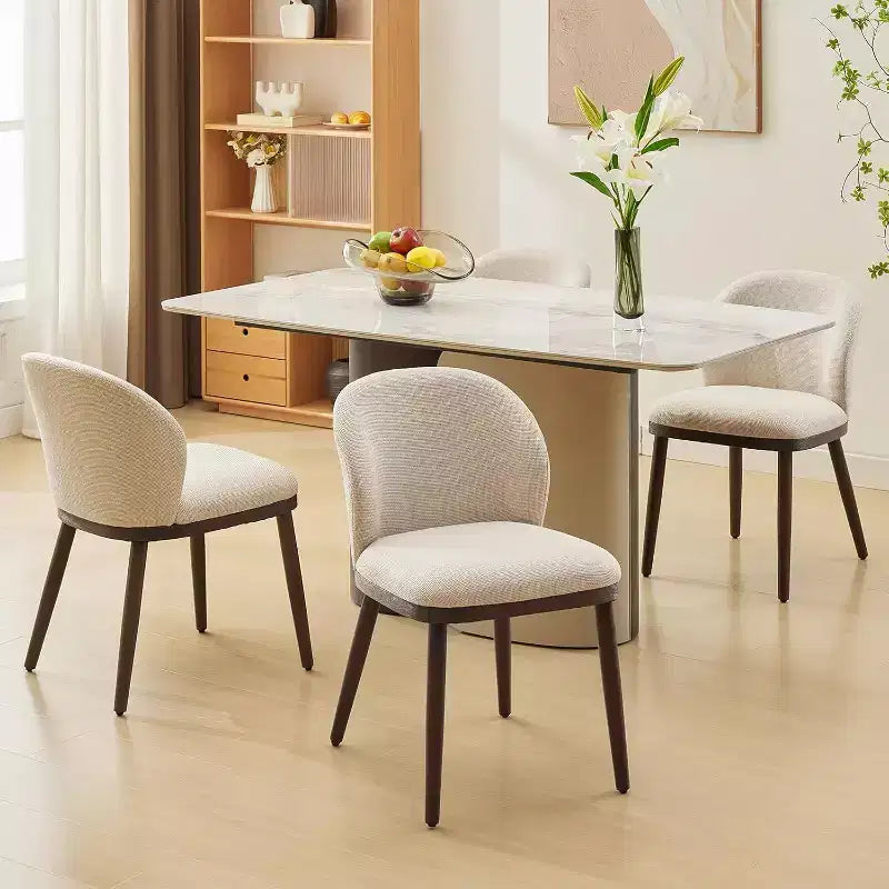 Lot de chaises de salle à manger (2/4/6 pièces), chaises de cuisine modernes rembourrées avec dossier ergonomique, chaises de salle à manger de 120 kg de capacité avec pieds en bois