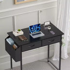 MAYEERTY Petit bureau d'ordinateur réglable de 32 pouces, table d'étude/écriture en métal avec rangement et crochet pour casque, bureau à domicile