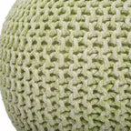 HomeRoots Pouf rond ottoman en laine verte 19