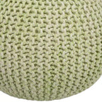 HomeRoots Pouf rond ottoman en laine verte 19